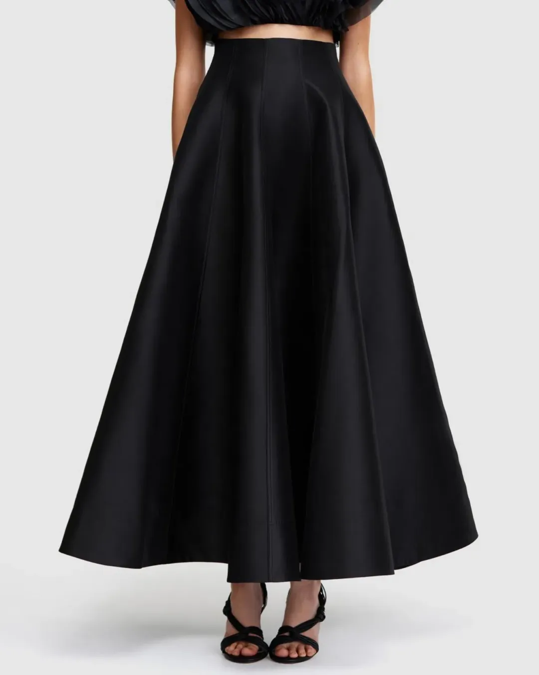Acler Warburton Top and Skirt Set Black Size AU 12 for rent on The Volte - main image