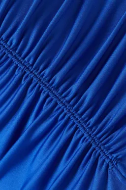 Victoria Beckham Ruched Jersey Column Gown Royal Blue Size 8 for rent on The Volte - image 5