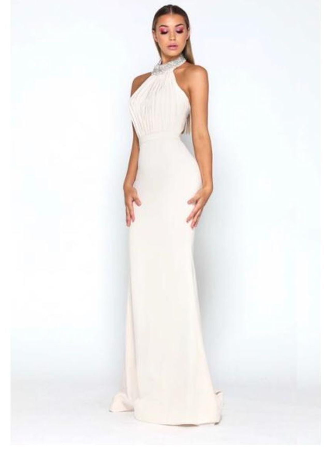 Doll house Amanda Cream Gown 8  for rent on The Volte - main image