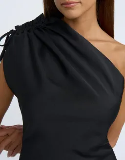 By Johnny One Shoulder Jasmine Maxi Dress Black Size 8 for rent on The Volte - image 4