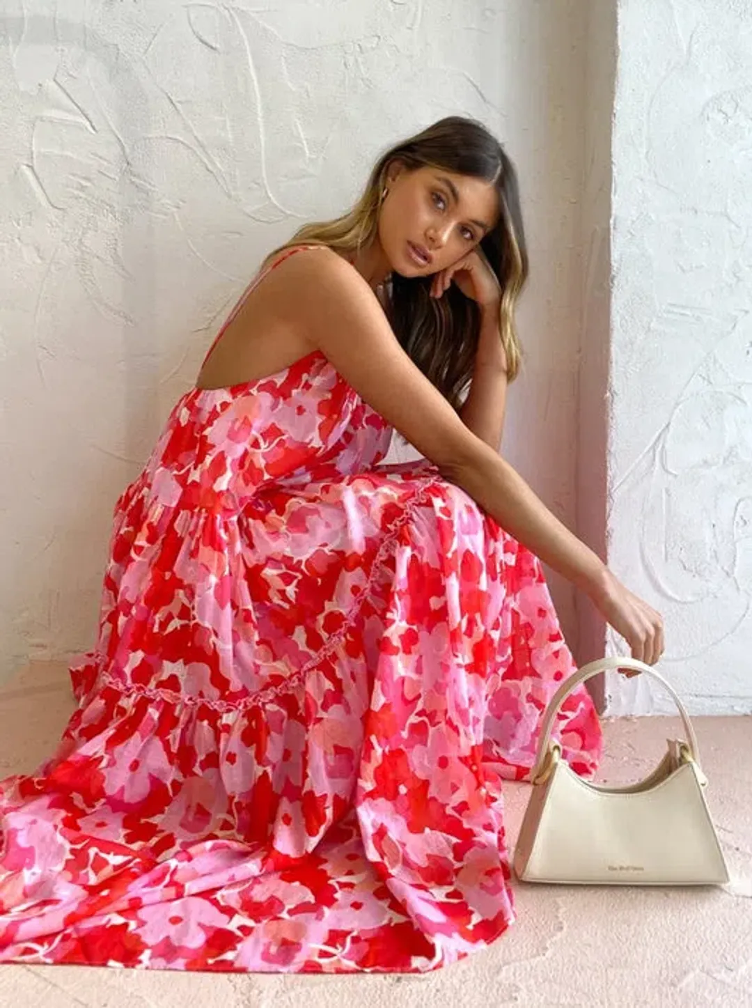 Steele Arya Dress In Camellia Size L / AU 12 for rent on The Volte - main image