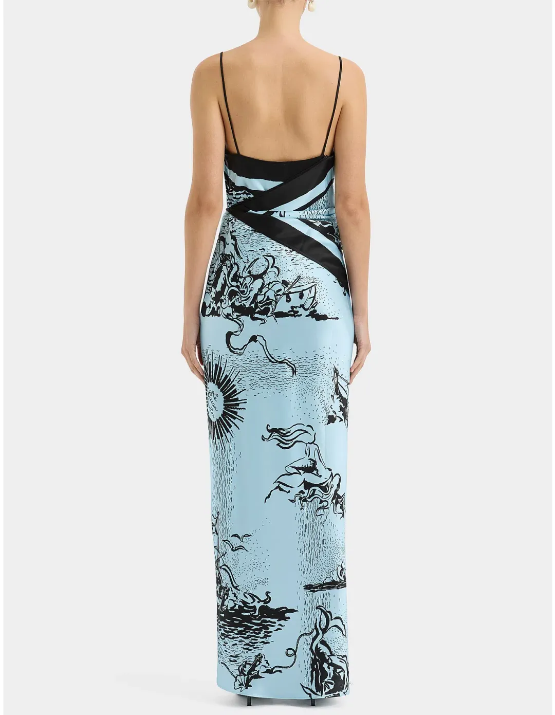 Sir the label Dreamwood Scarf Midi Dress in Brise Soleil Size 2 / AU 10 for rent on The Volte - main image