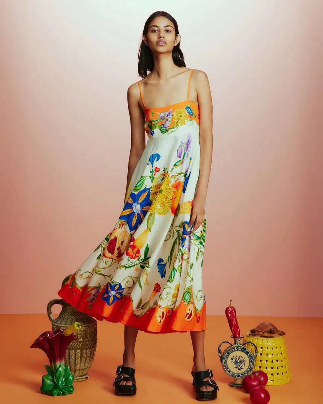 Alemais Flores Sundress Print Size AU 10 for rent on The Volte - main image