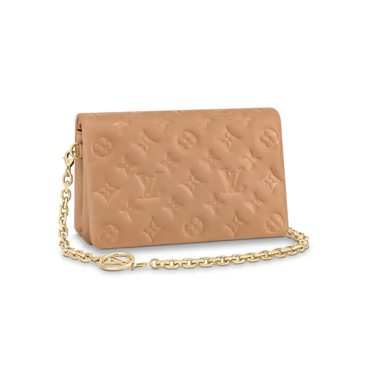 Louis Vuitton Coussin Pochette Bag Camel   for rent on The Volte - main image