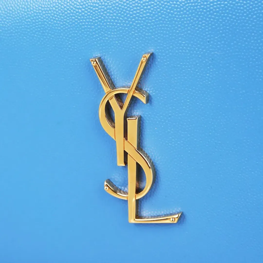 Saint Laurent Classic Kate Monogram Clutch Sky Blue for rent on The Volte - main image