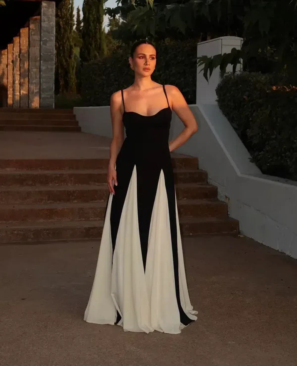 Arcina Ori Paloma Dress Black/White Size 12 for rent on The Volte - main image