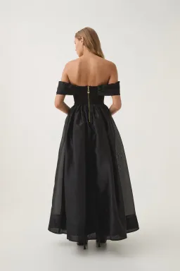 Aje Cordelia Corseted Maxi Dress Black Size 10 for rent on The Volte - image 2