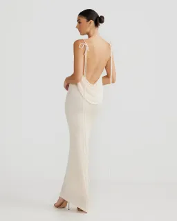 Melani The Label Cristina Gown in Pearl White Size XS / AU 6 for rent on The Volte - image 4