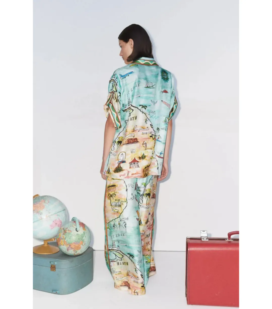 Alemais Swell Shirt and Pants Set Multi Size AU 10 for rent on The Volte - main image