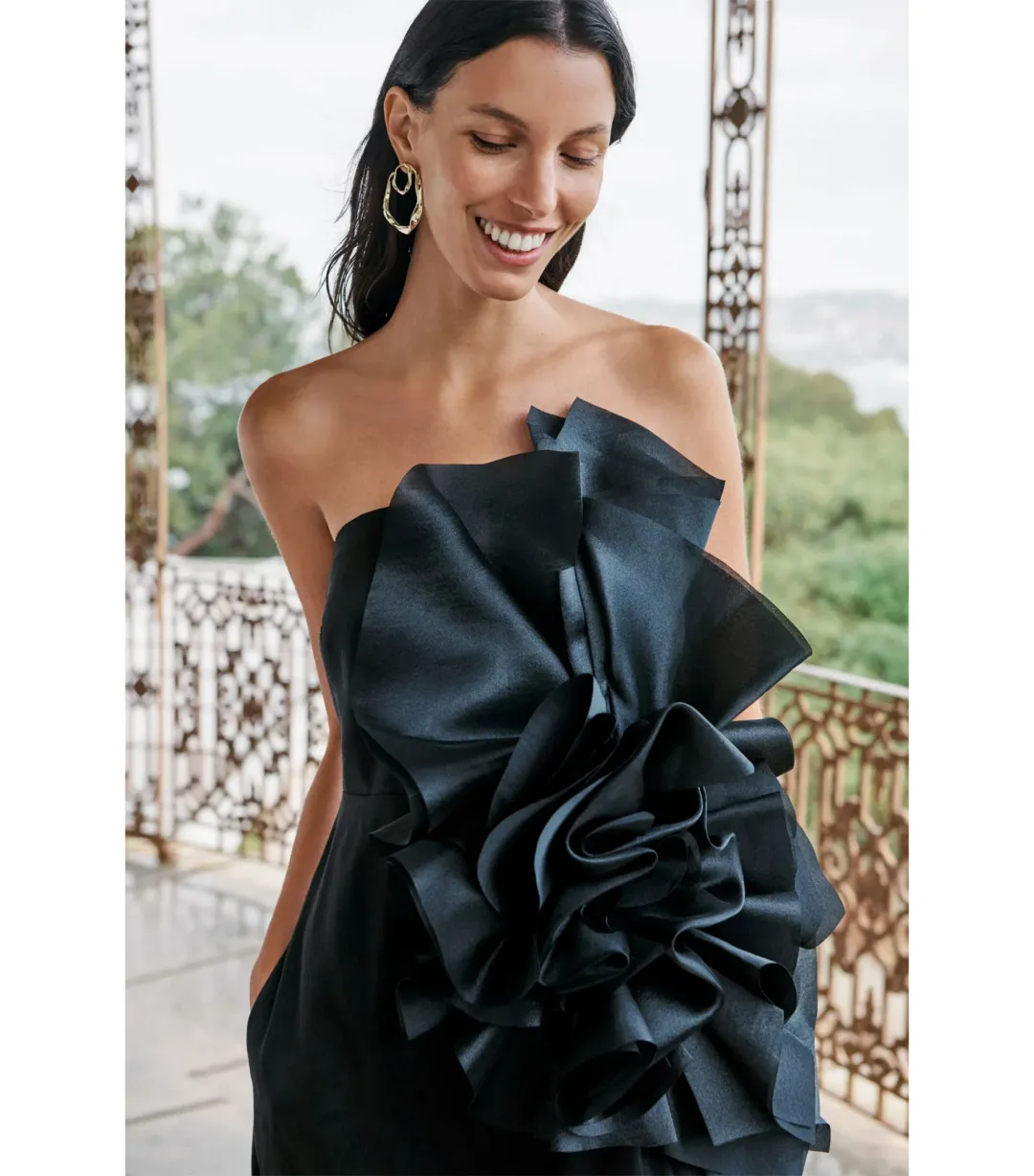 Aje Energy Midi Dress in Black Size AU 8  for rent on The Volte - main image