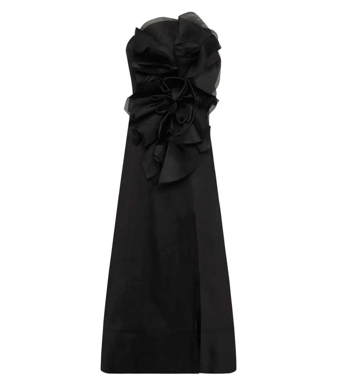 Aje Energy Midi Dress in Black Size AU 8  for rent on The Volte - main image
