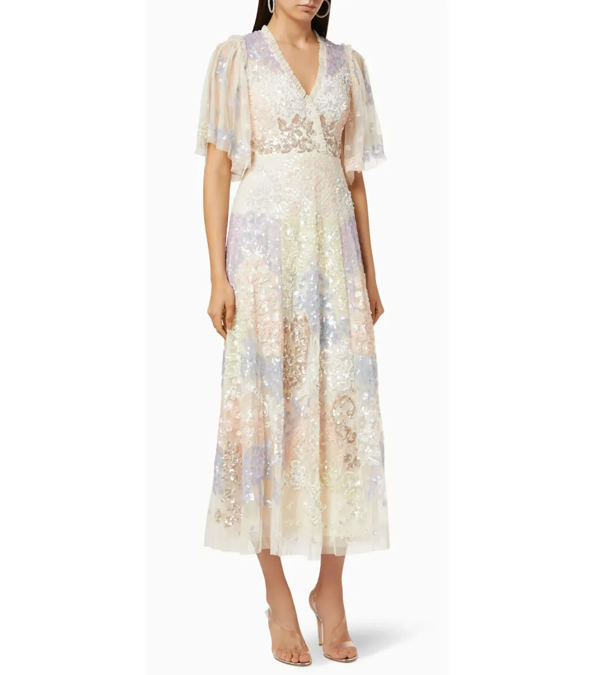 Needle and Thread Eliza Sequin Ankle Length Gown Multi Size AU 10 for rent on The Volte - main image