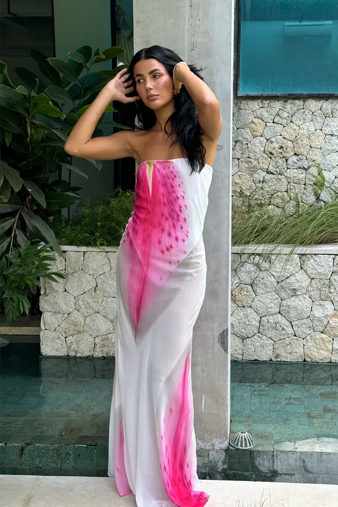 HNTR The Label Alessia Maxi Dress Lillie Size 10 for rent on The Volte - main image