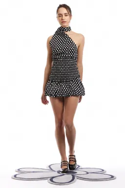Blondita Gwen Top and Bubble Mini Skirt Set Polka Dot Size 10 for rent on The Volte - image 1