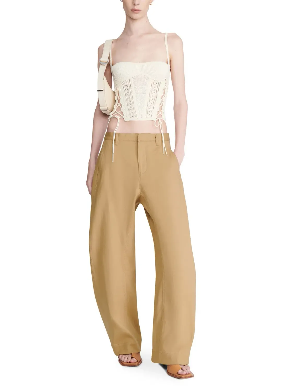Dion Lee Laced Openwork Corset Cream Size XS / AU 6 for rent on The Volte - main image
