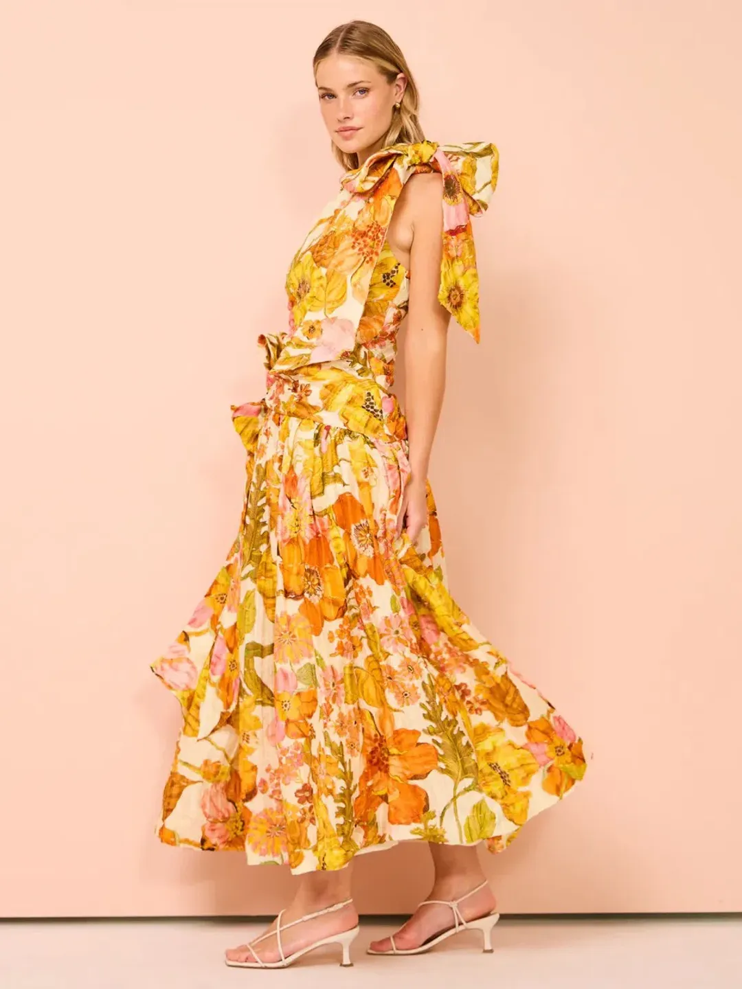 Alemais Silas One Shoulder Maxi Gown Multi Size 8 for rent on The Volte - main image