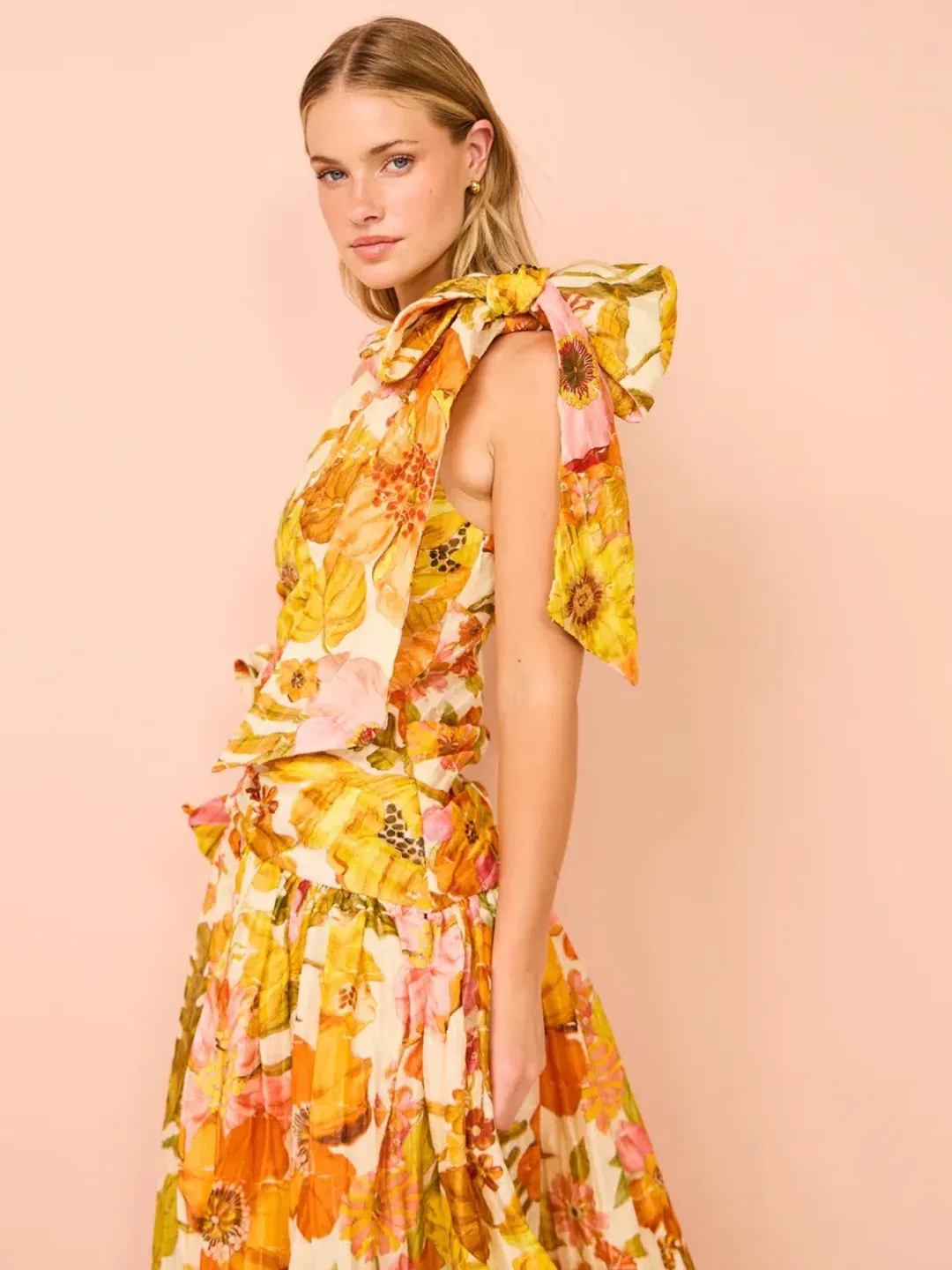 Alemais Silas One Shoulder Maxi Gown Multi Size 10 for rent on The Volte - main image