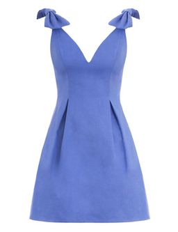 Zimmermann Corsage Tie Mini Dress Jacaranda Purple 8 for rent on The Volte - image 2