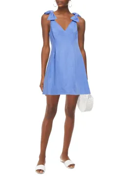 Zimmermann Corsage Tie Mini Dress Jacaranda Purple 8 for rent on The Volte - image 1