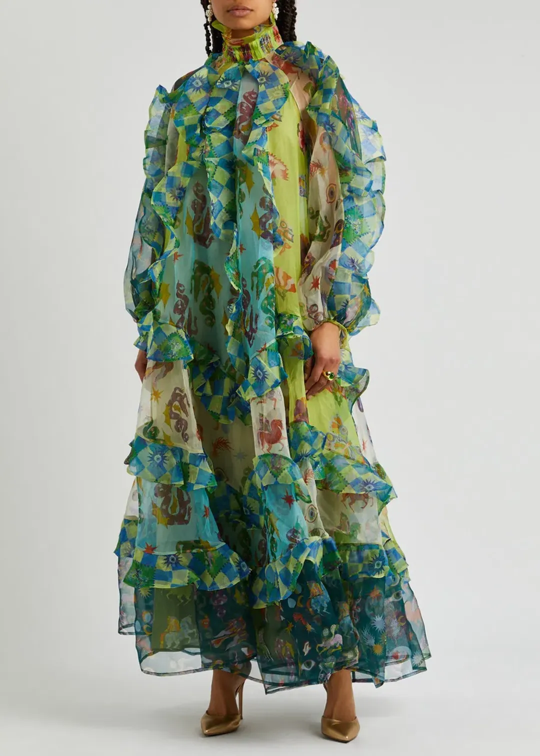 Alemais Guardian Ruffled Silk Organza Gown Size 10 Au for rent on The Volte - main image