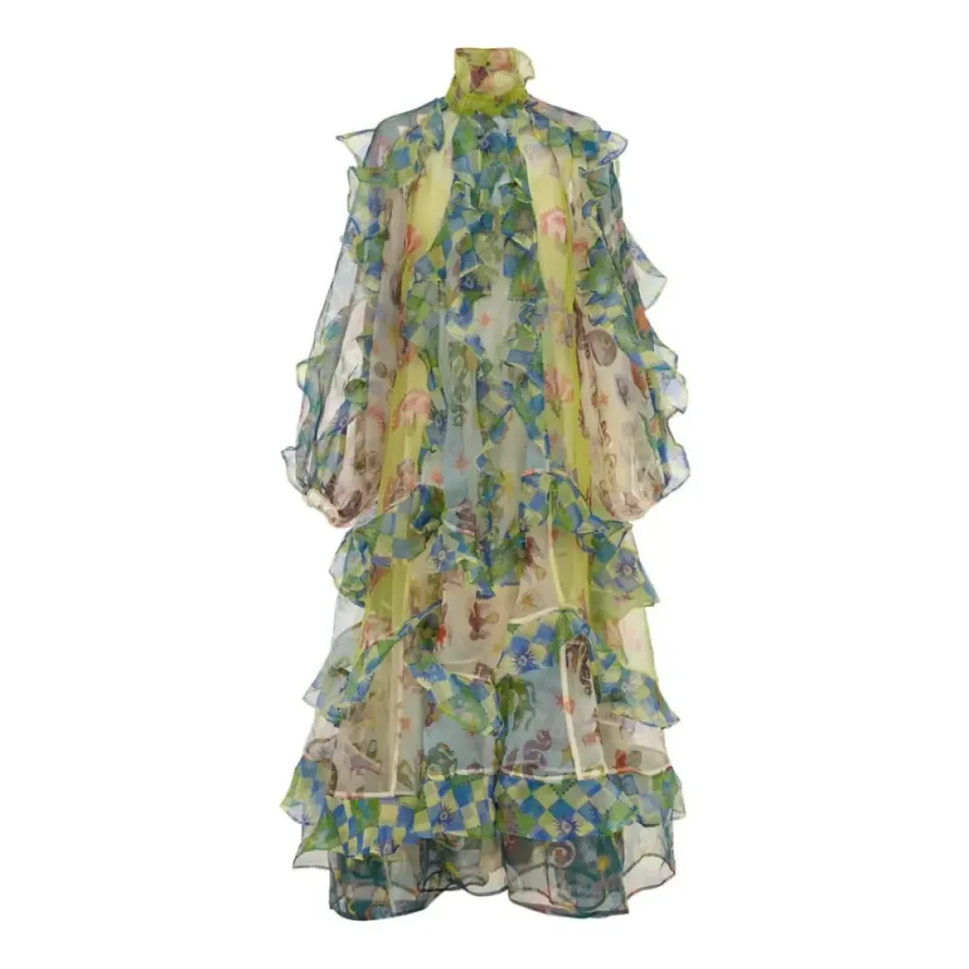 Alemais Guardian Ruffled Silk Organza Gown Size 10 Au for rent on The Volte - main image