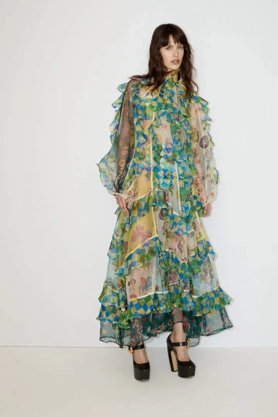 Alemais Guardian Ruffled Silk Organza Gown Size 10 Au for rent on The Volte - main image