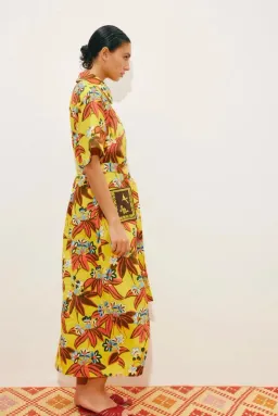 Alemais Leo  Shirt Midi Dress Print Size 12 fits 14 for rent on The Volte - image 3