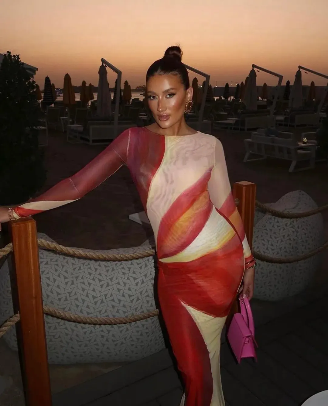 Farai London Aphrodite Maxi Dress Multi Size 6 for rent on The Volte - main image