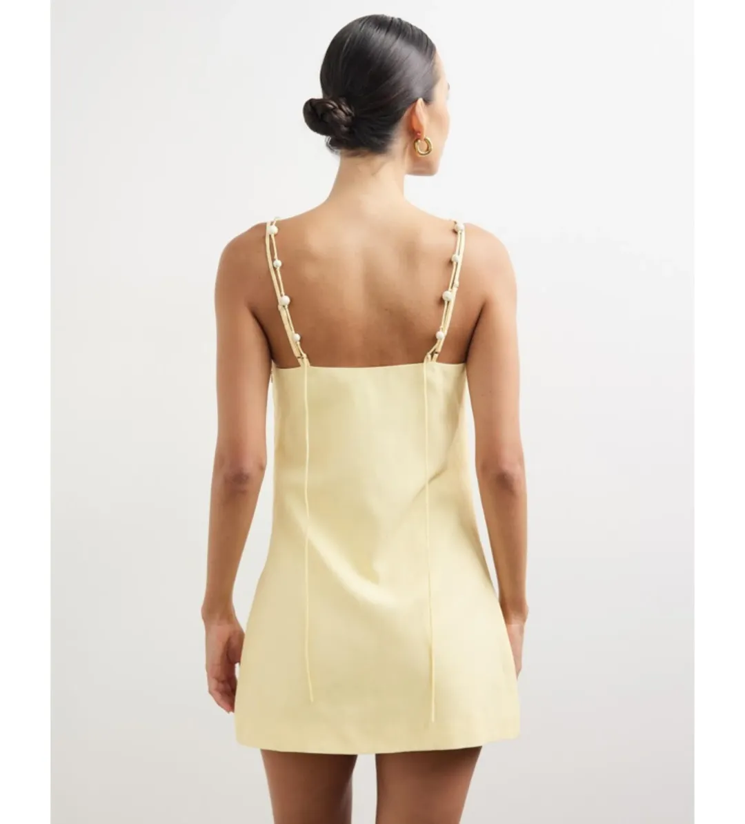 Lover Alizzi Beaded Lover Dress Soft Yellow Size 10  for rent on The Volte - main image