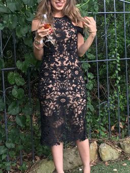 THURLEY Eden Midi Dress Black Size 8  for rent on The Volte - image 7
