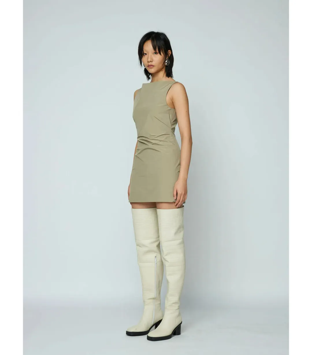 Wynn Hamlyn Sophia Mini Dress Cactus Green Size AU 6  for rent on The Volte - main image