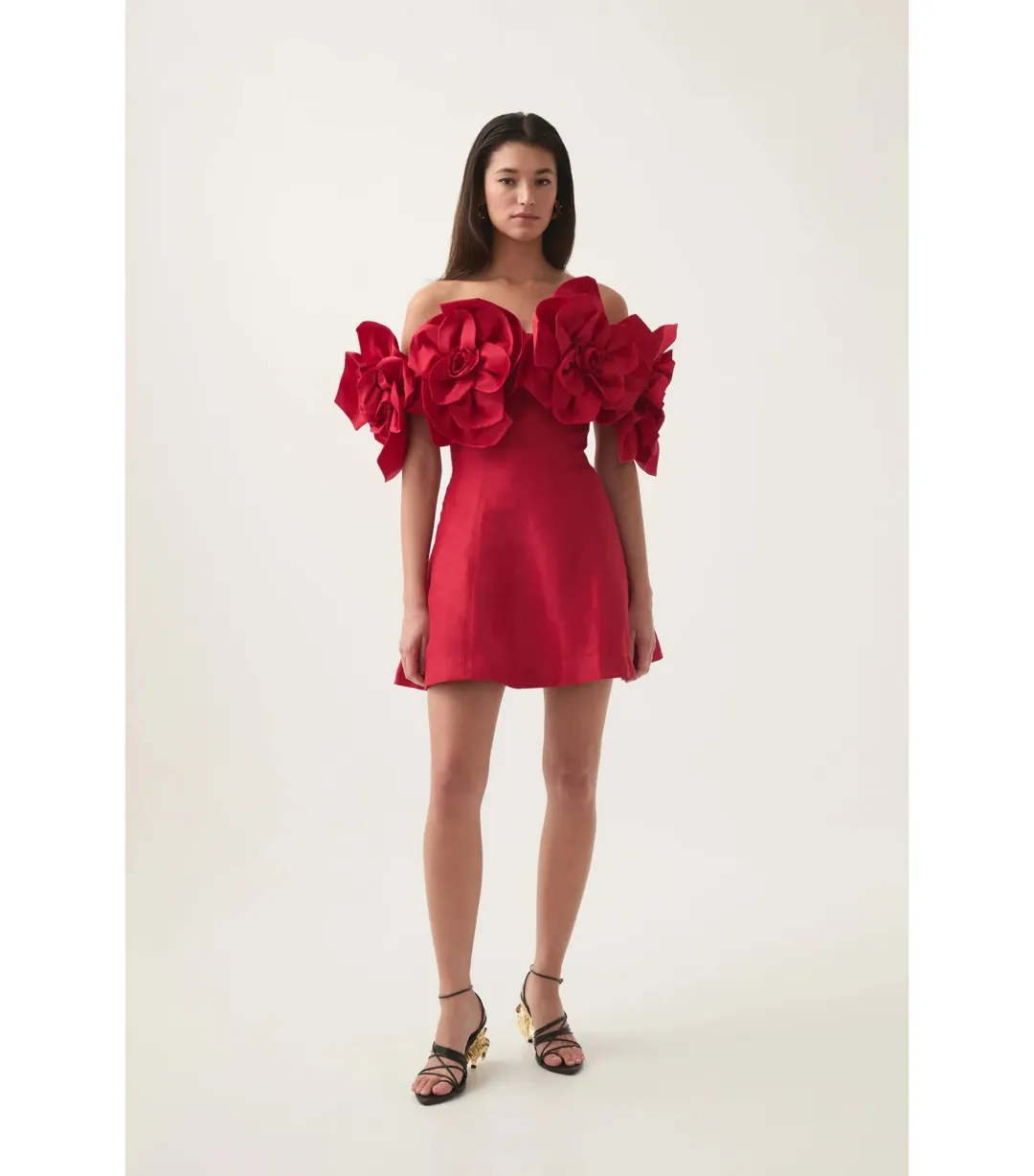Aje Etta Mini Dress in Scarlet Red Size AU 8 for rent on The Volte - main image