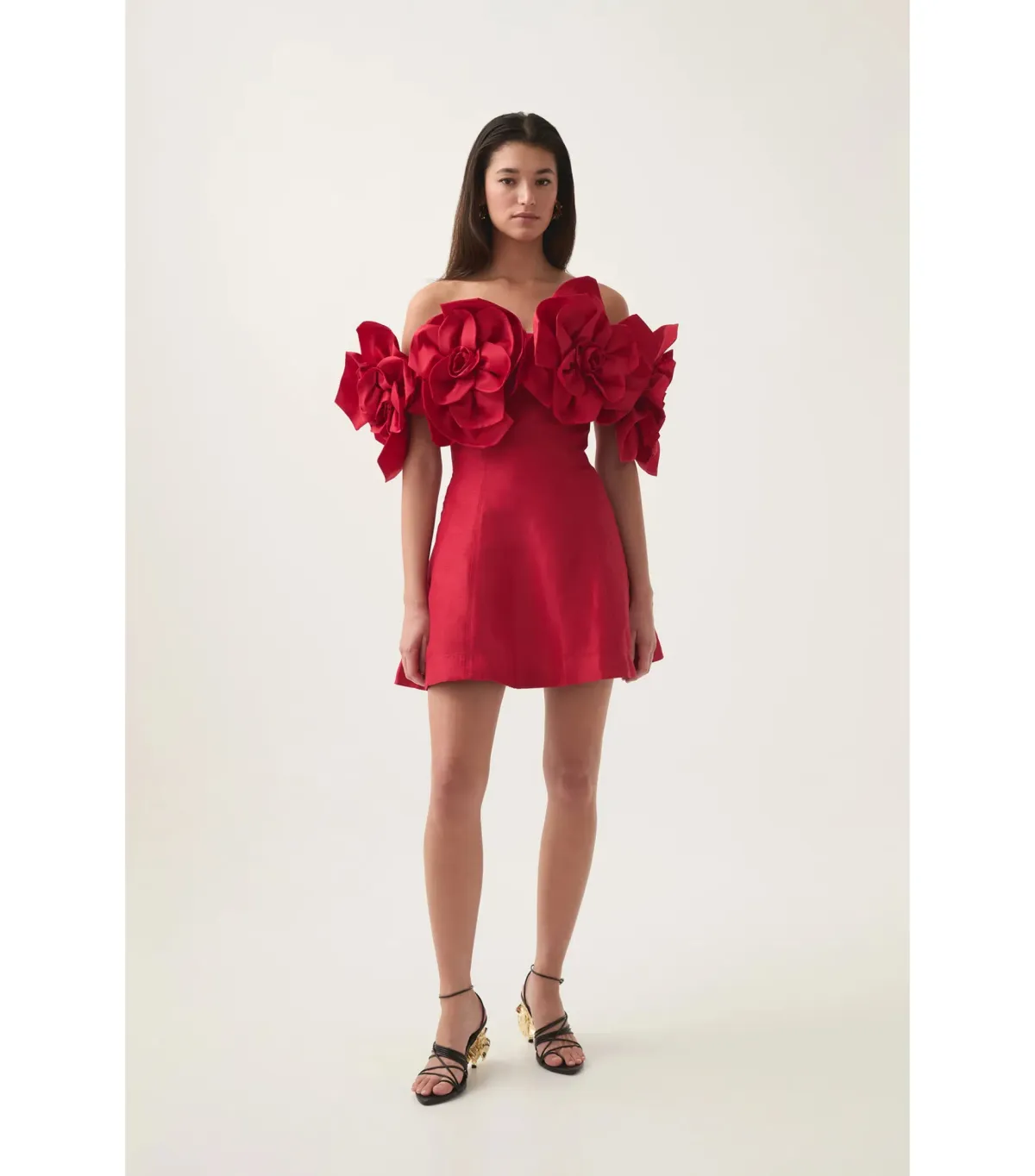 Aje Etta Mini Dress in Scarlet Red Size AU 8 for rent on The Volte - main image