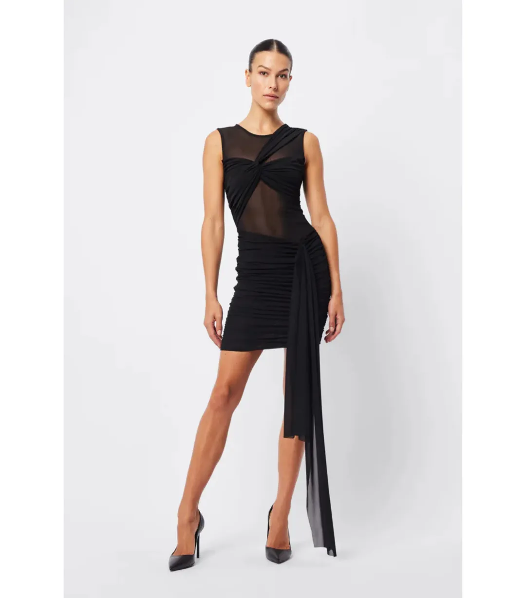 Mossman Rebound Mini Dress Black Size AU 8 for rent on The Volte - main image