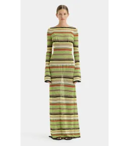 Sir the Label Coastline Low Back Dress in Palm Stripe Size 1 / AU 8 for rent on The Volte - image 1