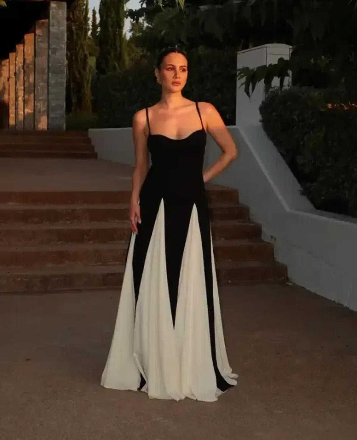 Arcina Ori Paloma Dress Black/White Size 12 for rent on The Volte - main image