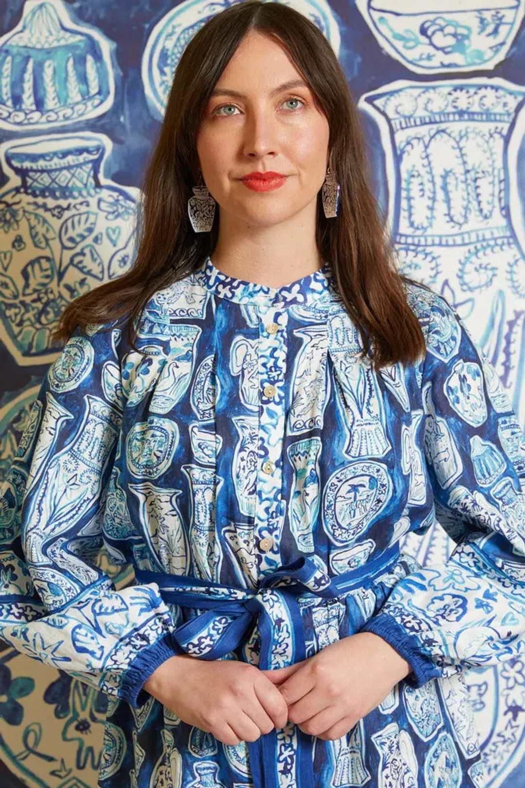 Gorman Porcelain Paradise Mini Party Dress Print Size 20  for rent on The Volte - main image