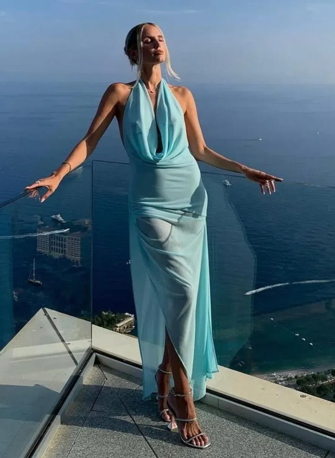 Natalie Rolt Anastasia Mini Dress Baby Blue Size 0 / AU 6 for rent on The Volte - main image