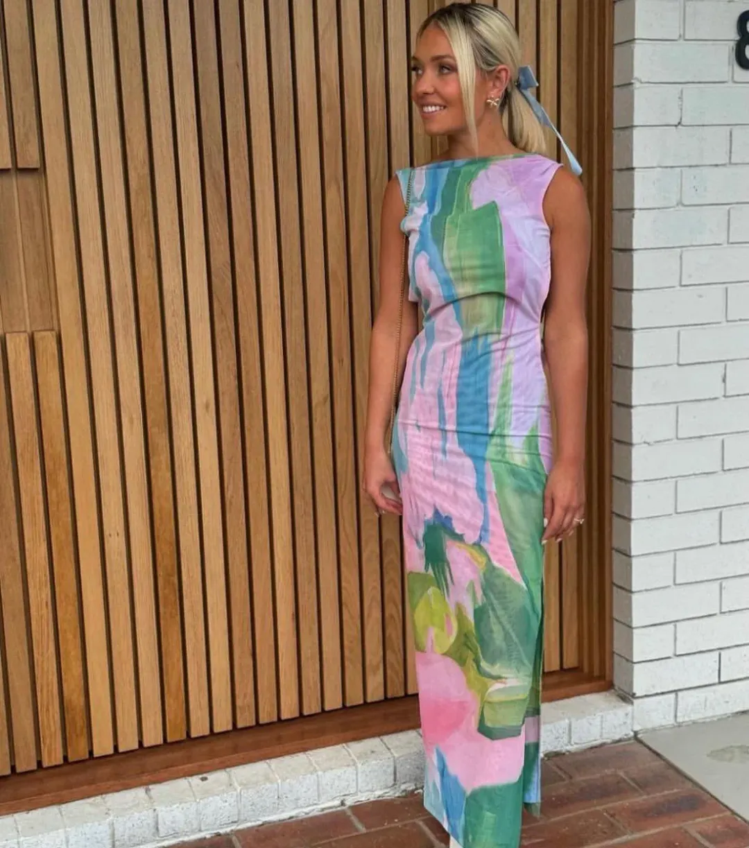 She is Olla Luelle Gaia Dress Multi Size 12 for rent on The Volte - main image