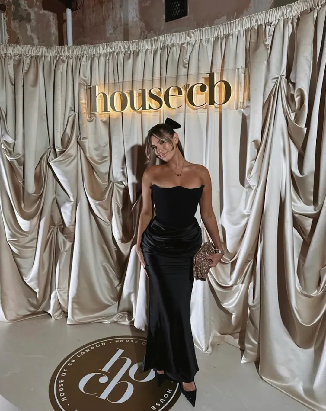 House Of CB Persephone Strapless Corset Dress Black Size M / AU 10 for rent on The Volte - main image