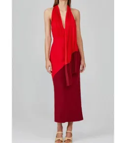 Acler Flora Colorblock Dress Red Size AU 8 for rent on The Volte - image 2