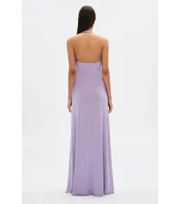 Misha Jennifer Cupro Maxi Dress in Lilac Size 6 for rent on The Volte - image 3
