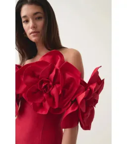 Aje Etta Mini Dress in Scarlet Red Size AU 10 for rent on The Volte - image 2