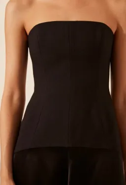 Shona Joy Adri Strapless Panelled Maxi Dress in Black Size 12 for rent on The Volte - image 5