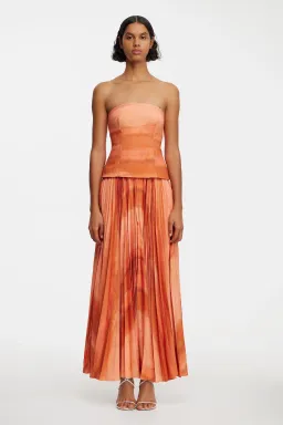 Acler Brayswick Midi Dress Melon Watercolour Size 10 for rent on The Volte - image 3
