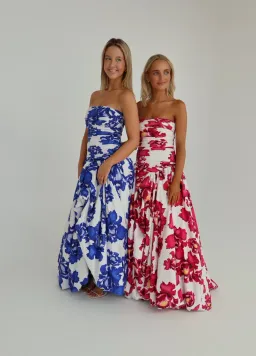 Aje Behold Maxi Dress Boldly Blooming Cobalt Size AU 10 for rent on The Volte - image 7