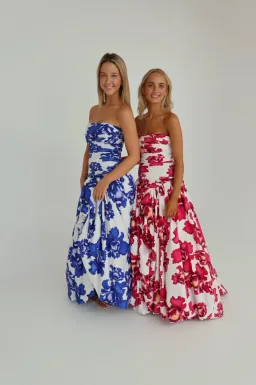 Aje Behold Maxi Dress Boldly Blooming Cobalt Size AU 10 for rent on The Volte - image 8
