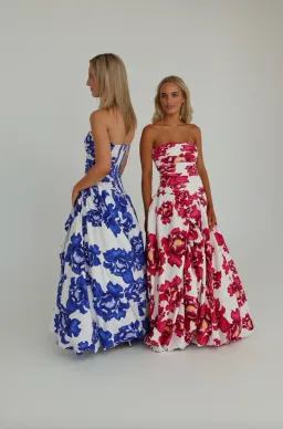 Aje Behold Maxi Dress Boldly Blooming Cobalt Size AU 10 for rent on The Volte - image 6
