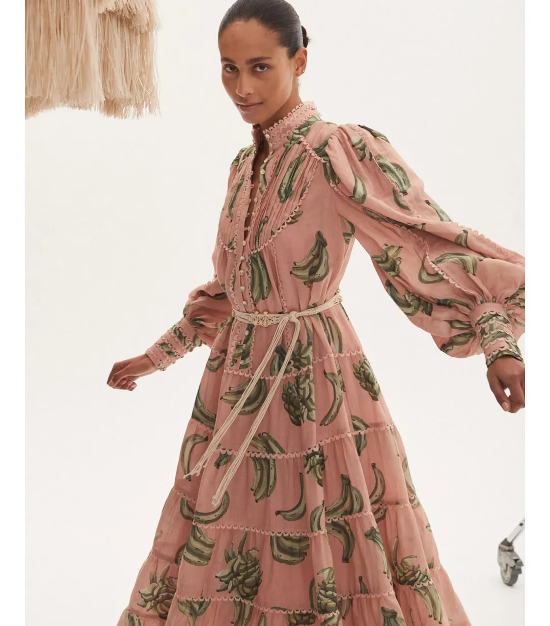Alémais Bananarama Midi Dress Pink Size AU 12  for rent on The Volte - main image