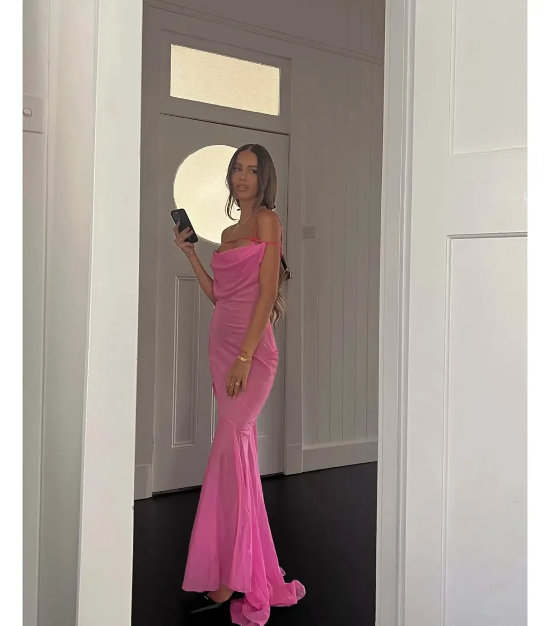 Jacquemus La Robe Draggiu Maxi Dress in Pink Size AU 12 for rent on The Volte - main image